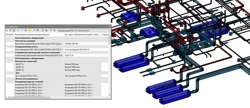 Процесс работы проектировщика (инженера ОВК) с программным обеспечением для составления спецификаций